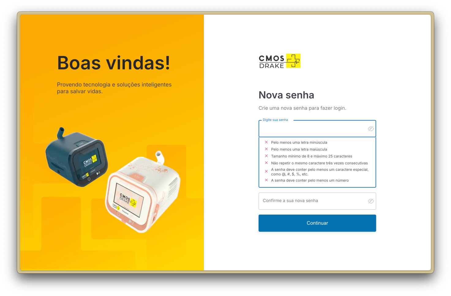 Email de recuperação de senha